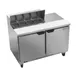 Beverage Air SPE48HC-08 48" Two Section Sandwich/Salad Prep Table w/ 2 Doors, 8 pans, 13 cu. ft. 1 image