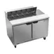 Beverage Air SPE48HC-10 48" Two Section Sandwich/Salad Prep Table w/ 2 Doors, 10 pans, 13 cu. ft. 1 image