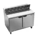 Beverage Air SPE48HC-12 48" Two Section Sandwich/Salad Prep Table w/ 2 Doors, 12 pans, 13 cu. ft. 1 image