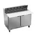 Beverage Air SPE48HC-12C 48" Two Section Sandwich/Salad Prep Table w/ 2 Doors, 12 pans, 13 cu. ft. 1 image