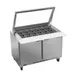 Beverage Air SPE48HC-18M-STL 48" Mega Top Sandwich/Salad Prep Table w/ 2 Doors, 18 Pans, 13 cu. ft. 1 image