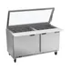 Beverage Air SPE60HC-24M-STL 60" Mega Top Sandwich / Salad Prep Table w/ 2 Doors, 24 Pans 1 image