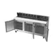 Beverage Air SPE72HC-18 72" Three Section Sandwich/Salad Prep Table w/ 3 Doors, 18 pans, 20 cu. ft. 4 image