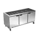 Beverage Air SPE72HC-30-S 72" Three Section Sandwich/Salad Prep Table w/ 3 Doors, 20 cu. ft. 1 image