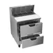 Beverage Air SPED27HC-B 27"One Section Sandwich/Salad Prep Table w/ 2 Drawers, 8 pans, 6.9 cu. ft. 3 image