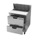 Beverage Air SPED27HC-B 27"One Section Sandwich/Salad Prep Table w/ 2 Drawers, 8 pans, 6.9 cu. ft. 4 image