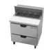 Beverage Air SPED32HC-08-2 32" One Section Sandwich/Salad Prep Table w/ 2 Drawers, 8 pans, 8 cu. ft. 2 image