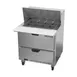 Beverage Air SPED32HC-12M-2 32" Mega Top Sandwich / Salad Prep Table w/ 2 Drawers, 12 Pans 2 image