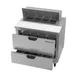 Beverage Air SPED36HC-08-2 36" One Section Sandwich/Salad Prep Table w/ 2 Drawers, 8 pans, 10 cu. ft. 4 image