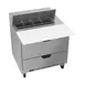 Beverage Air SPED36HC-08C-2 36" One Section Sandwich/Salad Prep Table w/ 2 Drawers, 8 pans, 10 cu. ft. 1 image