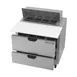 Beverage Air SPED36HC-08C-2 36" One Section Sandwich/Salad Prep Table w/ 2 Drawers, 8 pans, 10 cu. ft. 4 image