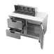 Beverage Air SPED48HC-08-2 48" Two Section Sandwich/Salad Prep Table w/ 2 Drawers & 1 Door, 8 Pans 4 image