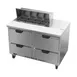 Beverage Air SPED48HC-08-4 48" Two Section Sandwich/Salad Prep Table w/ 4 Drawers, 8 Pans, 13 cu. ft. 2 image
