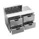 Beverage Air SPED48HC-08-4 48" Two Section Sandwich/Salad Prep Table w/ 4 Drawers, 8 Pans, 13 cu. ft. 3 image