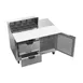 Beverage Air SPED48HC-08C-2 48" Two Section Sandwich/Salad Prep Table w/ 2 Drawers & 1 Door, 8 Pans 3 image