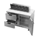 Beverage Air SPED48HC-10-2 48" Two Section Sandwich/Salad Prep Table w/ 2 Drawers & 1 Door, 10 Pans 4 image