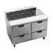 Beverage Air SPED48HC-10-4 48" Two Section Sandwich/Salad Prep Table w/ 4 Drawers, 10 Pans 1 image