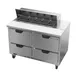 Beverage Air SPED48HC-10-4 48" Two Section Sandwich/Salad Prep Table w/ 4 Drawers, 10 Pans 2 image