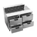 Beverage Air SPED48HC-10-4 48" Two Section Sandwich/Salad Prep Table w/ 4 Drawers, 10 Pans 3 image