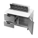 Beverage Air SPED48HC-10C-2 48" Two Section Sandwich/Salad Prep Table w/ 2 Drawers & 1 Door, 10 Pans 4 image