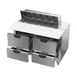 Beverage Air SPED48HC-10C-4 48" Two Section Sandwich/Salad Prep Table w/ 4 Drawers, 10 Pans 4 image