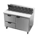 Beverage Air SPED48HC-12-2 48" Two Section Sandwich/Salad Prep Table w/ 2 Drawers & 1 Door, 12 Pans 2 image