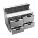 Beverage Air SPED48HC-12-4 48" Two Section Sandwich/Salad Prep Table w/ 4 Drawers, 12 Pans 3 image