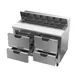 Beverage Air SPED48HC-12-4 48" Two Section Sandwich/Salad Prep Table w/ 4 Drawers, 12 Pans 4 image