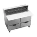 Beverage Air SPED48HC-12C-4 48" Two Section Sandwich/Salad Prep Table w/ 4 Drawers, 12 Pans 1 image