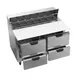 Beverage Air SPED48HC-12C-4 48" Two Section Sandwich/Salad Prep Table w/ 4 Drawers, 12 Pans 3 image