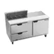 Beverage Air SPED60HC-08-2 60" Two Section Sandwich/Salad Prep Table w/ 2 Drawers & 1 Door, 8 Pans 1 image
