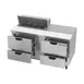 Beverage Air SPED60HC-08-4 60" Two Section Sandwich/Salad Prep Table w/ 4 Drawers, 8 Pans 6 image