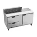Beverage Air SPED60HC-10-2 60" Two Section Sandwich/Salad Prep Table w/ 2 Drawers & 1 Door, 10 Pans 1 image