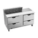 Beverage Air SPED60HC-10-4 60" Two Section Sandwich/Salad Prep Table w/ 4 Drawers, 10 Pans 1 image
