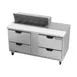 Beverage Air SPED60HC-10-4 60" Two Section Sandwich/Salad Prep Table w/ 4 Drawers, 10 Pans 2 image
