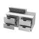 Beverage Air SPED60HC-10-4 60" Two Section Sandwich/Salad Prep Table w/ 4 Drawers, 10 Pans 6 image
