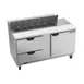 Beverage Air SPED60HC-12-2 60" Two Section Sandwich/Salad Prep Table w/ 2 Drawers & 1 Door, 12 Pans 1 image