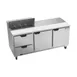Beverage Air SPED72HC-08-2 72" Three Section Sandwich/Salad Prep Table w/ 2 Drawers & 2 Doors, 8 Pans 1 image