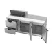 Beverage Air SPED72HC-08-2 72" Three Section Sandwich/Salad Prep Table w/ 2 Drawers & 2 Doors, 8 Pans 4 image