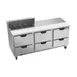 Beverage Air SPED72HC-08-6 72" Three Section Sandwich/Salad Prep Table w/ 6 Drawers, 8 Pans 1 image