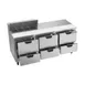Beverage Air SPED72HC-08-6 72" Three Section Sandwich/Salad Prep Table w/ 6 Drawers, 8 Pans 3 image