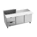 Beverage Air SPED72HC-08C-2 72" Three Section Sandwich/Salad Prep Table w/ 2 Drawers & 2 Doors, 8 Pans 1 image