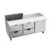Beverage Air SPED72HC-08C-4 72" Three Section Sandwich/Salad Prep Table w/ 4 Drawers & 1 Door, 8 Pans 1 image