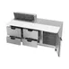 Beverage Air SPED72HC-08C-4 72" Three Section Sandwich/Salad Prep Table w/ 4 Drawers & 1 Door, 8 Pans 4 image