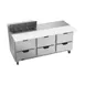 Beverage Air SPED72HC-08C-6 72" Three Section Sandwich/Salad Prep Table w/ 6 Drawers, 8 Pans 1 image