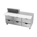 Beverage Air SPED72HC-08C-6 72" Three Section Sandwich/Salad Prep Table w/ 6 Drawers, 8 Pans 2 image