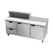 Beverage Air SPED72HC-10-2 72" Three Section Sandwich/Salad Prep Table w/ 2 Drawers & 2 Doors, 10 Pans 2 image