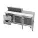 Beverage Air SPED72HC-10-2 72" Three Section Sandwich/Salad Prep Table w/ 2 Drawers & 2 Doors, 10 Pans 4 image