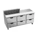 Beverage Air SPED72HC-10-6 72" Three Section Sandwich/Salad Prep Table w/ 6 Drawers, 10 Pans 1 image