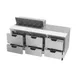 Beverage Air SPED72HC-10-6 72" Three Section Sandwich/Salad Prep Table w/ 6 Drawers, 10 Pans 4 image
